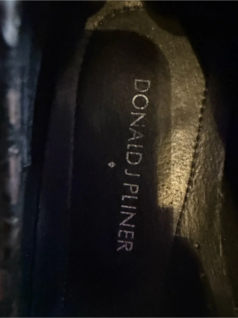 Donald J. Pliner Black Leather Slip-On Loafers